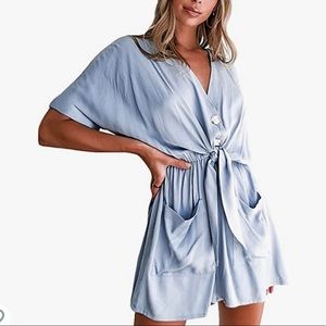 Lielisks Women's Summer Wrap Romper